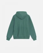 STUSSY SATIN PATCH OVERSIZED HOODIE GREEN
