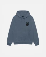 8 BALL HOODIE PIGMENT DYED BLUE