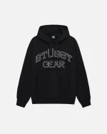 STUSSY GEAR HOODIE BLACK