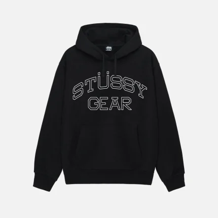 STUSSY GEAR HOODIE BLACK