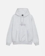 BASIC APPLIQUE GREY HOODIE