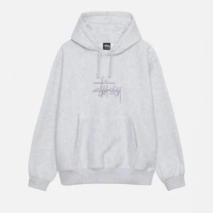 BASIC APPLIQUE GREY HOODIE