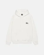 BASIC STÜSSY HOODIE PIGMENT DYED WHITE