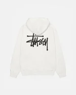 BASIC STÜSSY HOODIE PIGMENT DYED WHITE
