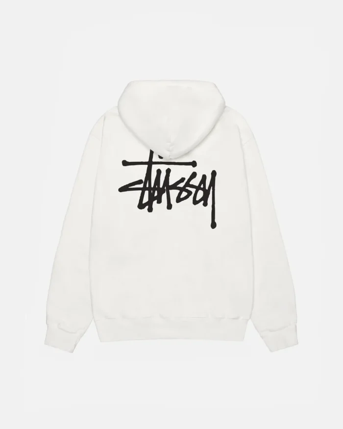 BASIC STÜSSY HOODIE PIGMENT DYED WHITE