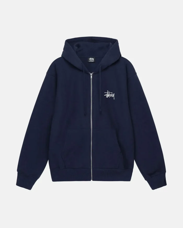 BASIC STÜSSY ZIP HOODIE