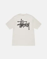 BASIC STÜSSY TEE PIGMENT DYED WHITE