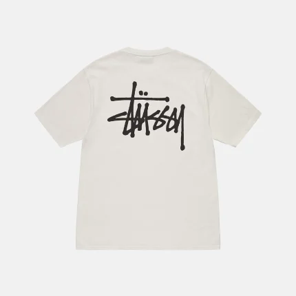 BASIC STÜSSY TEE PIGMENT DYED WHITE