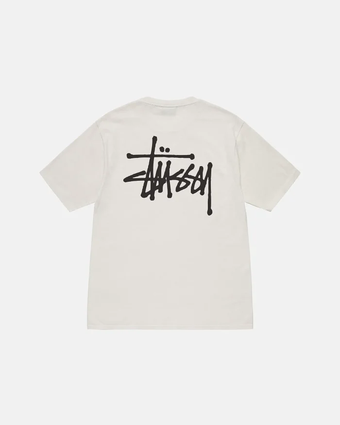 BASIC STÜSSY TEE PIGMENT DYED WHITE